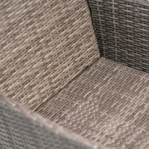 Vienna Deluxe Rattan 4 Seater Sofa Set with Rectangular Table - Grey by RayGar