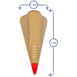 Steel Wood Splitting Wedge - 1.8kg - Gold - Gold by Harbour Housewares