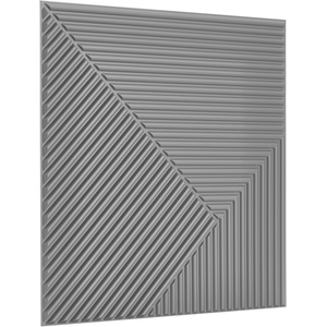 3D Wall Panels (50x50 cm) PVC Cladding Panel in Chevron Line Design by NOVECRAFTO