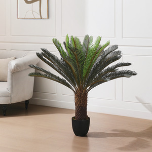 Artificial Trees Outdoors Cycas Palm Tree - Green by Garden Sanctuary