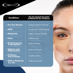 Essential Heated Eye Mask and Cold Eye Compress - Blue by The Eye Doctor