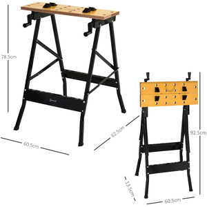 DURHAND 4 in 1 Work Bench - Brown and Black by DURHAND