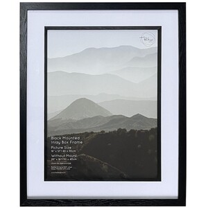 Black Mounted Inlay Box Frame - Black / 16x12in by The Port. Co Gallery