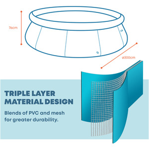 AquaRing Inflatable Pool - Blue / 300cm by SPLASH!