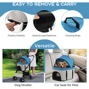 Foldable Pet Stroller by Costway