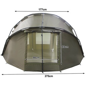 CARPZILLA Fishing Bivvy 1 Man Waterproof Camping Tent Shelter Door Windows Green - Dark Green by CARPZILLA