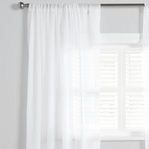 Pair of Linen Look Voile Curtains - White by OHS