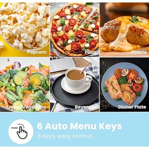 700W 20L Countertop Microwave Oven with 6 Cooking Presets - Black by Comfee