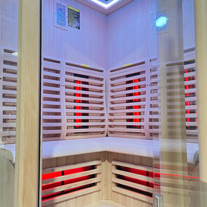 Quadrant Infrared Twin Indoor Sauna - Canadian Spruce / 150cm by Insignia