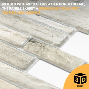 3D Wall Panels (96x48 cm) PVC Cladding Panel Stone Effect by NOVECRAFTO