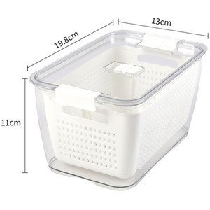 Stackable Plastic Food Box with Draining Basket by Livingandhome
