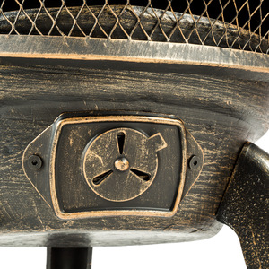 Cast Iron Fire Pit with Chimney - Grey by tectake