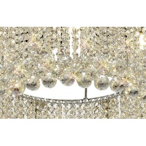 Empire 60cm Ceiling Pendant Chandelier, 9 Light G9, Polished Chrome, Crystal - Polished Chrome