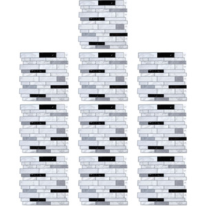 10Pcs Marble Effect Tile Stickers by Livingandhome