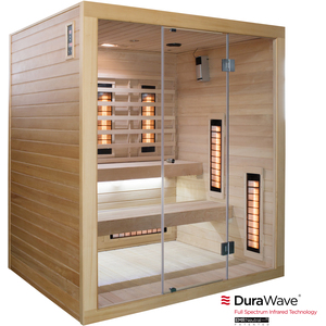 6 Person Indoor Full Spectrum Infrared Sauna EMR Neutral - Brown by SaunaMed