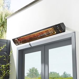 Ceiling Mount Outdoor Patio Heater with PIR Sensor - Black by Litecraft