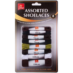 8 Assorted Shoe Laces - Multi by Jump