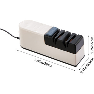 Electric Knife Sharpener - White + Black by Livingandhome