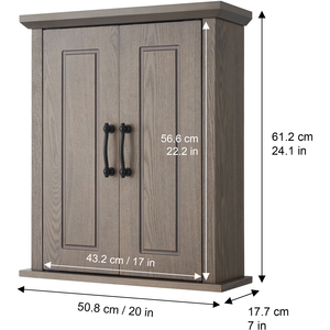 Teamson Home Wooden Bathroom Wall Medicine Storage Cabinet EHF-F0014 - Brown by Teamson Home