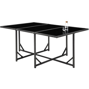 Malaga 641 Rattan Garden Furniture Set with Protective Cover by tectake