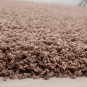 Abaseen Mocha Shaggy Rug Rectangular Soft Touch Thick Pile by Abaseen