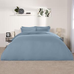 Plain Dyed Duvet Cover Set - Blue / King by Brentfords