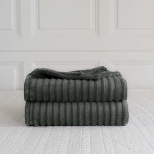 Snug Soft Chunky Ribbed Cord Plush Throw Blanket by Velosso
