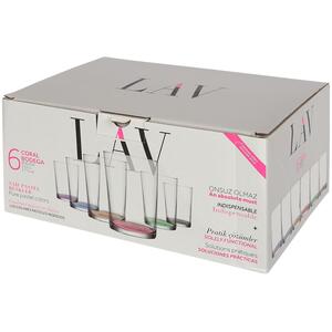 Bodega Highball Glasses - 520ml - Colour Base - Pack of 12 - Multicolour by LAV