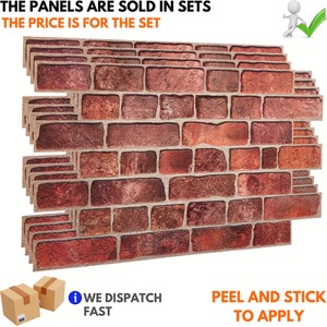 3D Wall Panels Self Adhesive Brick Design Cladding Panel by NOVECRAFTO