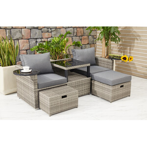 New Hampshire Transformer Patio Set - Grey by Malay