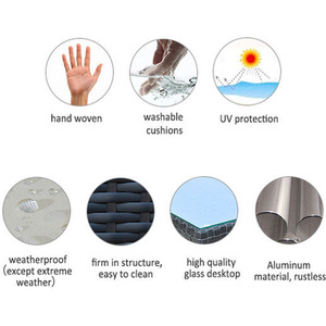 Outsunny 8 Piece Rattan Sofa Garden Furniture Set - Black by Outsunny