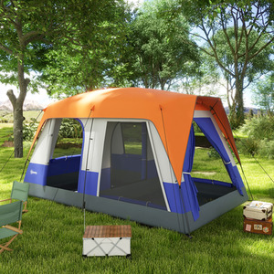 Outsunny Camping Tent with Waterproof Rainfly Screen Panels by Outsunny