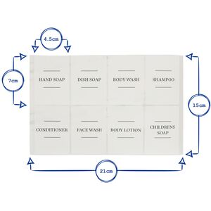 24pc Soap Dispenser Labels Set - Pack of 3 - White by Harbour Housewares