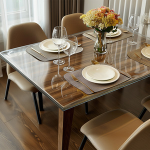 PVC Clear Table Protector Desk Mat - White / 140cm x 60cm by Nicoman