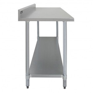 6ft Catering Bench with Single Over-Shelf - Silver by Kukoo