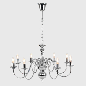 Traditional Style 8 Way Polished Chrome Ceiling Light Chandelier Fitting - Silver by ValueLights