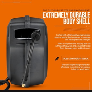 Retractable Spring Driven Air Hose Reel - Black by SuperHandy