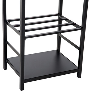 Outsunny Firewood Log Rack Holder - Black by Outsunny