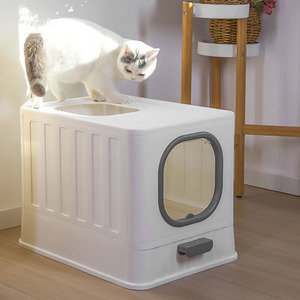Kitty Litter Box Fully Enclosed Anti-Splashing by Livingandhome