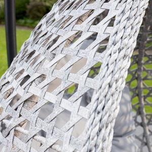 Oakley Swing Single Egg Pod Chair - Light Grey - Light Grey by Artemis Home