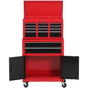 HOMCOM Portable Toolbox - Red by HOMCOM