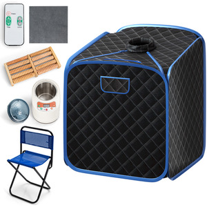Foldbale Steam Sauna Personal Therapeutic Steam Spa - Black by Costway