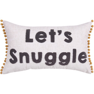 Lets Snuggle Pom Pom Cushion - Yellow by Divante