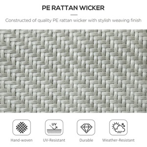 Outsunny Rattan Garden Chairs Set of 4, Stackable Outdoor Armchair by Outsunny