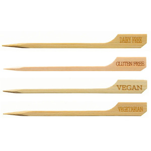 250 PCS Sturdy 9cm Bamboo Skewers Sticks by ECONX