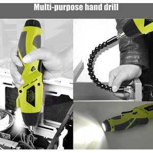 Electric Cordless Screwdriver 45 Piece Set - Black & Green