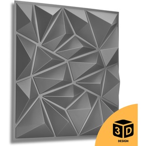 3D Wall Panels (50x50 cm) PVC Cladding Panel in 3D Diamond Design by NOVECRAFTO