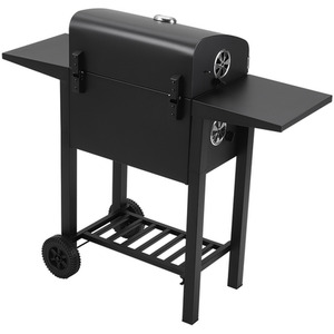Outdoor Garden BBQ Charcoal Grill - Black / 40cm by Garden Sanctuary