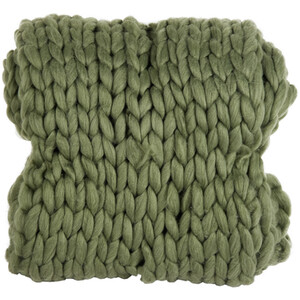Divante Chunky Knit Throw - Olive by Divante