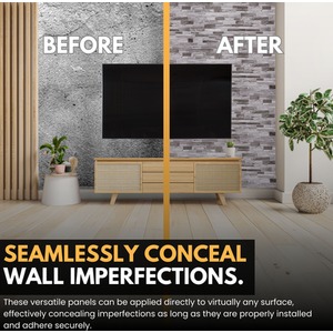 3D Wall Panels (96x48 cm) PVC Cladding Panel Stone Effect by NOVECRAFTO